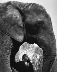 Deena with elephant